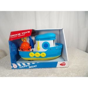 DICKIE TOYS For Toddlers Yellow Blue Floats Happy Series Happy Boat Toy
